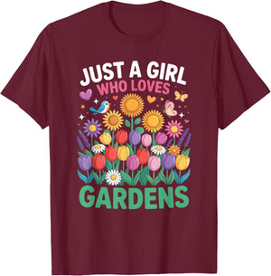 Girls Garden T-Shirt - T-Shirt | Maroon