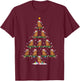 Brussels Griffon Dog Xmas Tree Pajama Men Women Kids Ugly T-Shirt - T-Shirt | Maroon