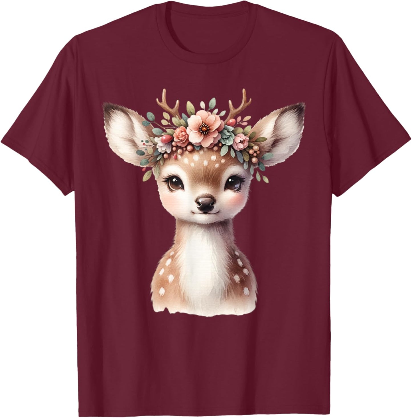 Reindeer Deer Costume Shirt Dirndl Deer Women's Costume , black, S T-Shirt - T-Shirt | Maroon
