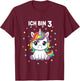 Ich Bin 3 - Süßes Einhorn Kindergeburtstag Junge Mädchen T-Shirt - T-Shirt | Maroon