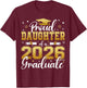 Proud Daughter of a Class of 2026 Graduate Senior Graduation T-Shirt - T-Shirt | Maroon