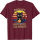 Funny Crochet Cat For Crocheters Women's Crochet Mom Makes Me Feel Less Murdery Vintage - Black, Small, Short Sleeve T-Shirt - T-Shirt | Maroon