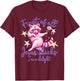 First of All Jesus Thinks I'm A Delight Raccoon Striped T-Shirt - T-Shirt | Maroon