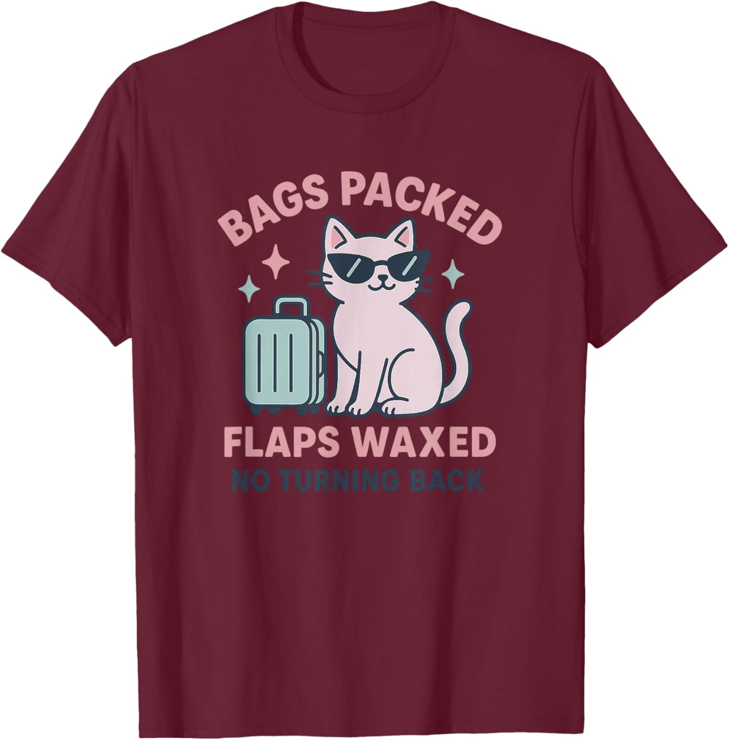 Funny Vacation Women Vulgar Cat Girls Trip Adult Themed T-Shirt - T-Shirt | Maroon
