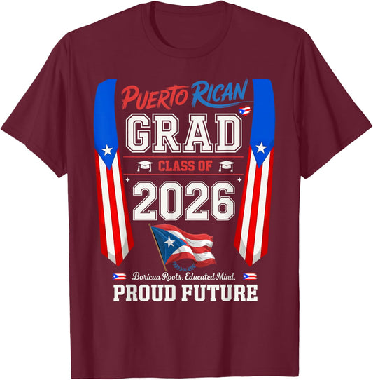 Puerto Rican Graduation Outfit idea for Boys Graduada Themed T-Shirt - T-Shirt | Maroon