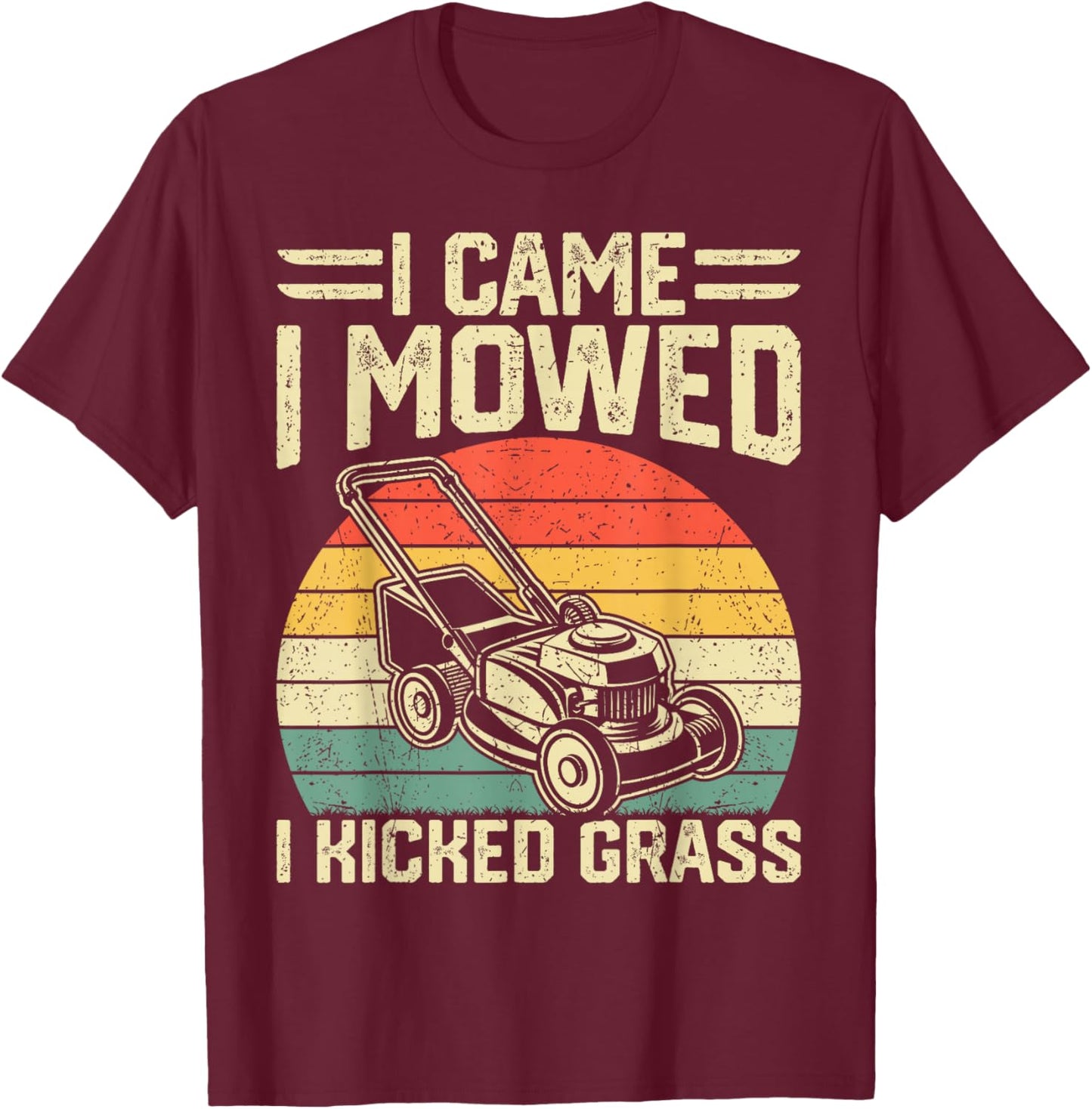 Garden Plant Lover Funny Lawn Mowing Vintage Gardener T-Shirt - T-Shirt | Maroon