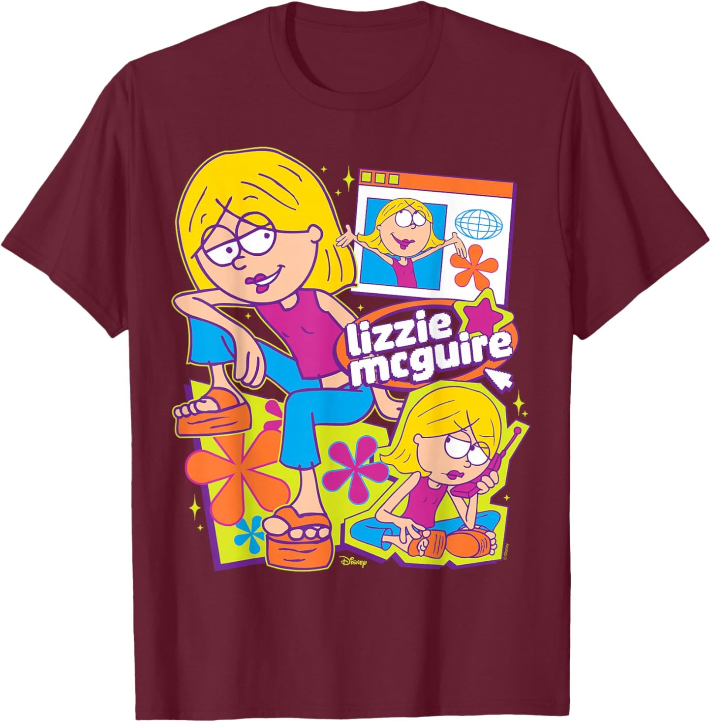 Lizzie McGuire - Oversized Y2K T-Shirt - T-Shirt | Maroon
