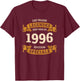 Legends Are Born In 1996 Vintage 30th Anniversary T-Shirt - T-Shirt | Maroon