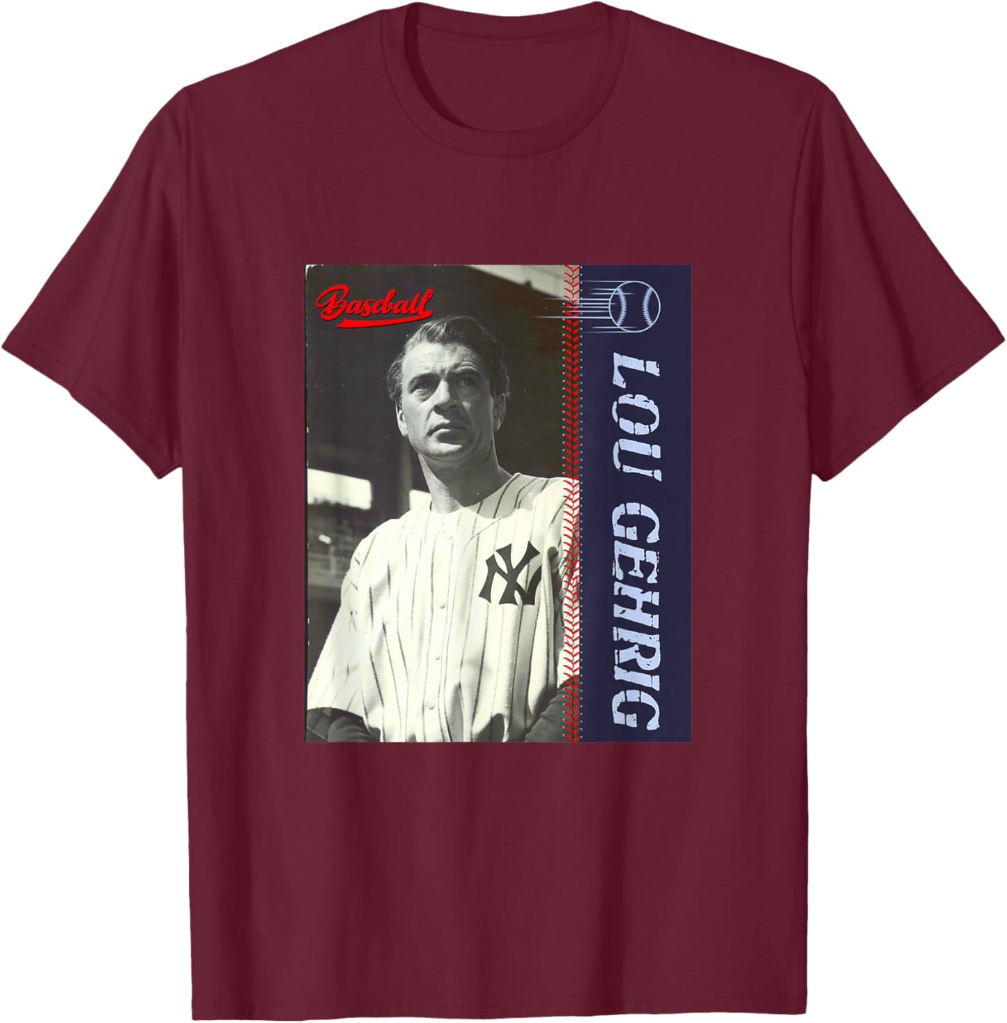 Lou Geherig_002 T-Shirt - T-Shirt | Maroon