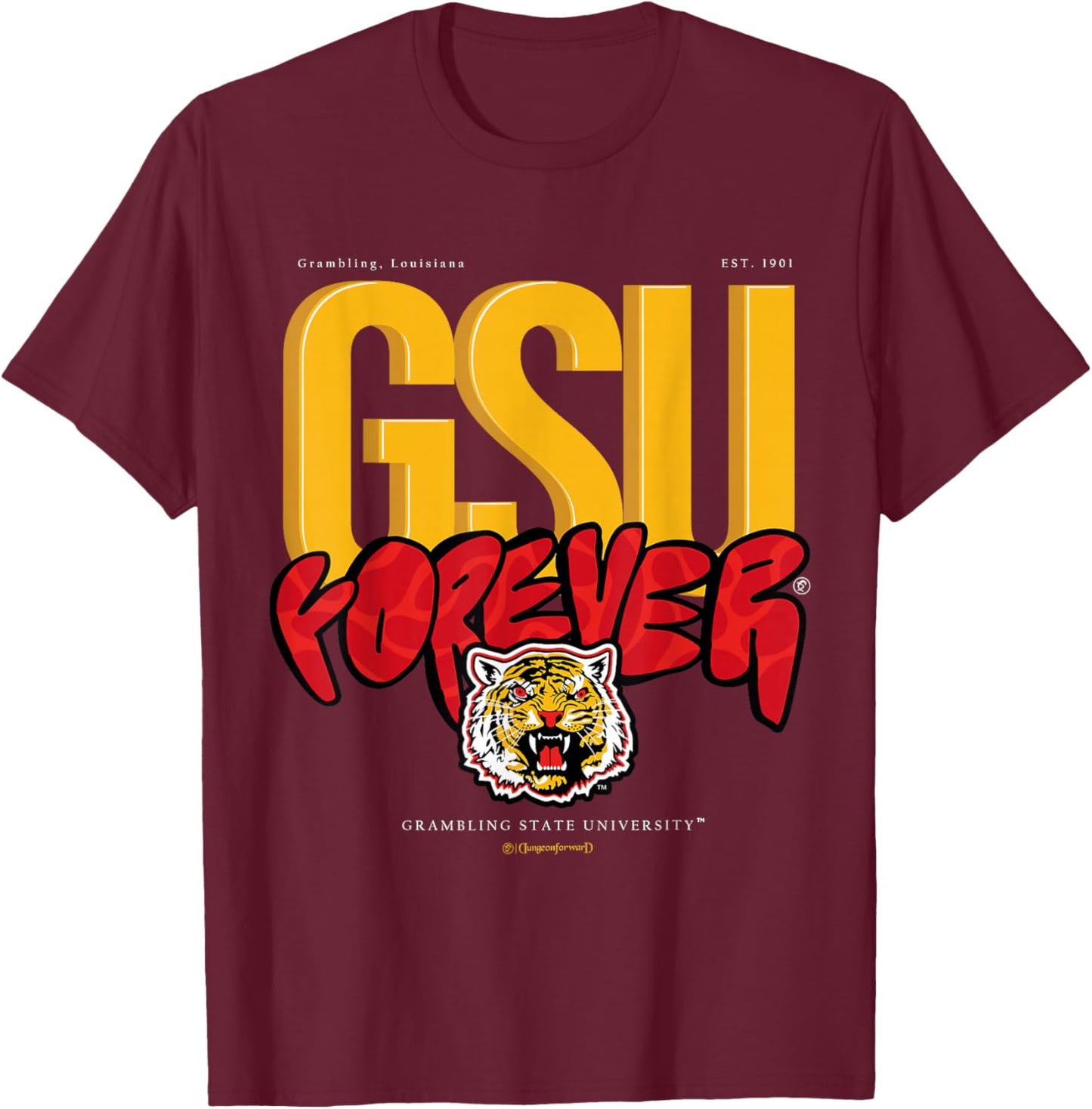 The Yard Essentials - Grambling State University - Forever T-Shirt - T-Shirt | Maroon