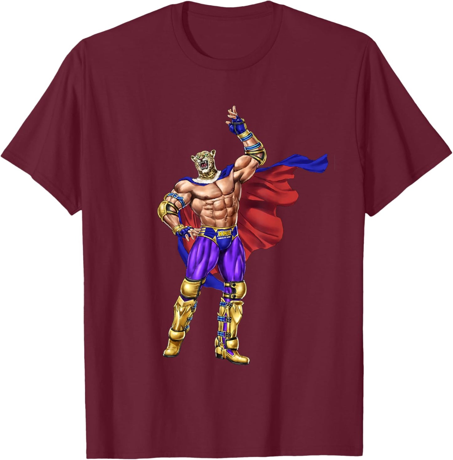 Bandai Namco Entertainment Inc. TEKKEN7 KING 004 , Small, Black T-Shirt - T-Shirt | Maroon