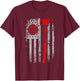 American Flag Firefighter For Fireman Patriotic Fire Fighter T-Shirt - T-Shirt | Maroon