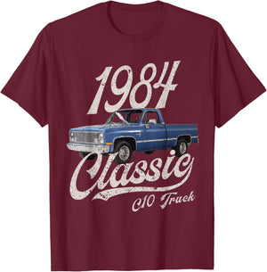 1984 84 C10 Truck T-Shirt - T-Shirt | Maroon