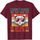 I Didnt Choose Cat Dad Life Funny Fur Papa Fathers Day Men T-Shirt - T-Shirt | Maroon