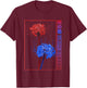 Japanese Red Blue Spider Lily Soft Grunge Aesthetic Flower T-Shirt - T-Shirt | Maroon