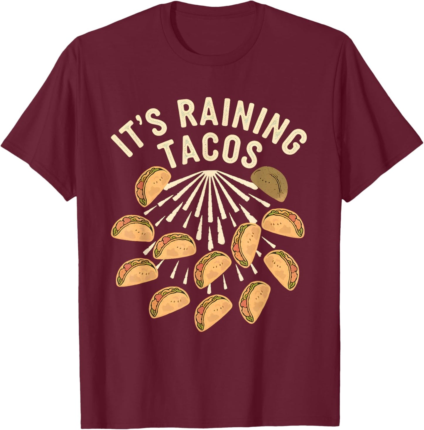 It is Raining Tacos Funny Taco Kids Girls Boys Taco Lovers T-Shirt - T-Shirt | Maroon