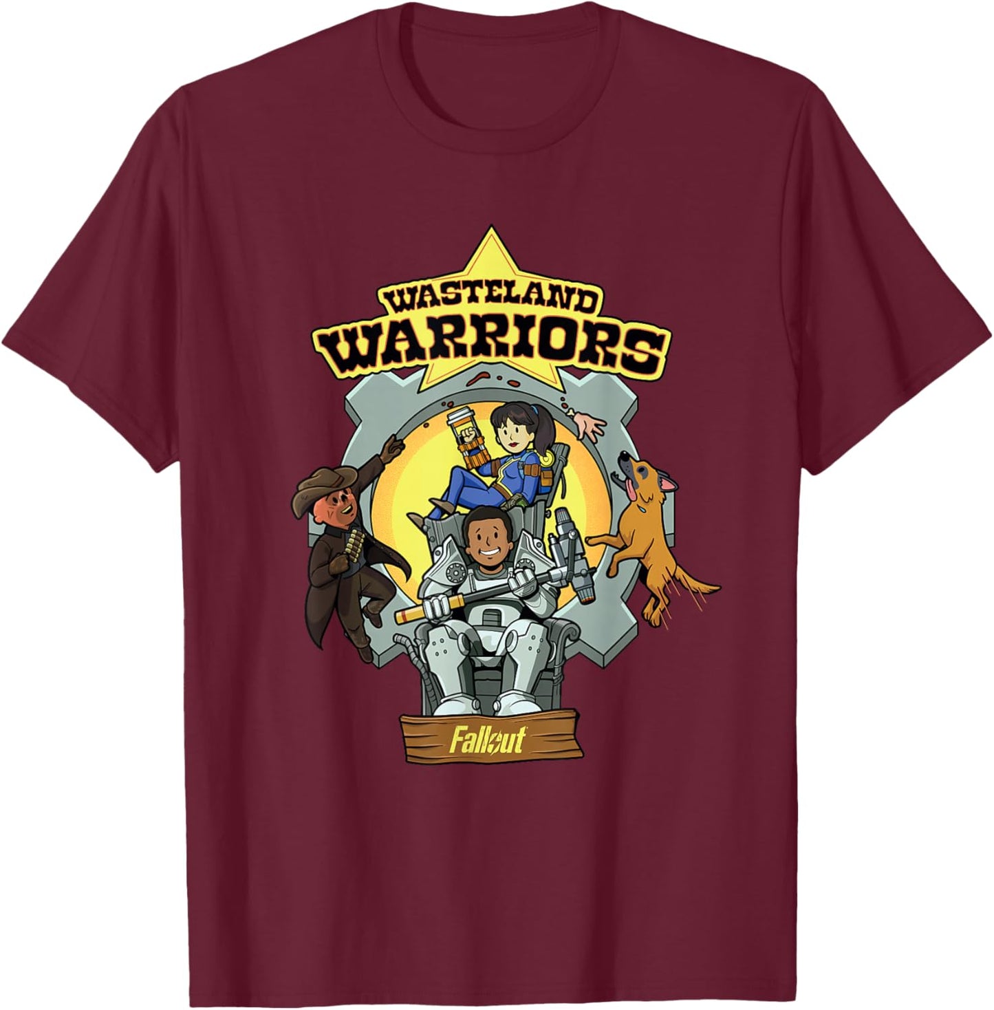 Fallout - Wasteland Warriors T-Shirt - T-Shirt | Maroon