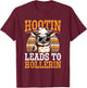 Hootin Leads to Hollerin Owl Cowboy Style Retro Western T-Shirt - T-Shirt | Maroon