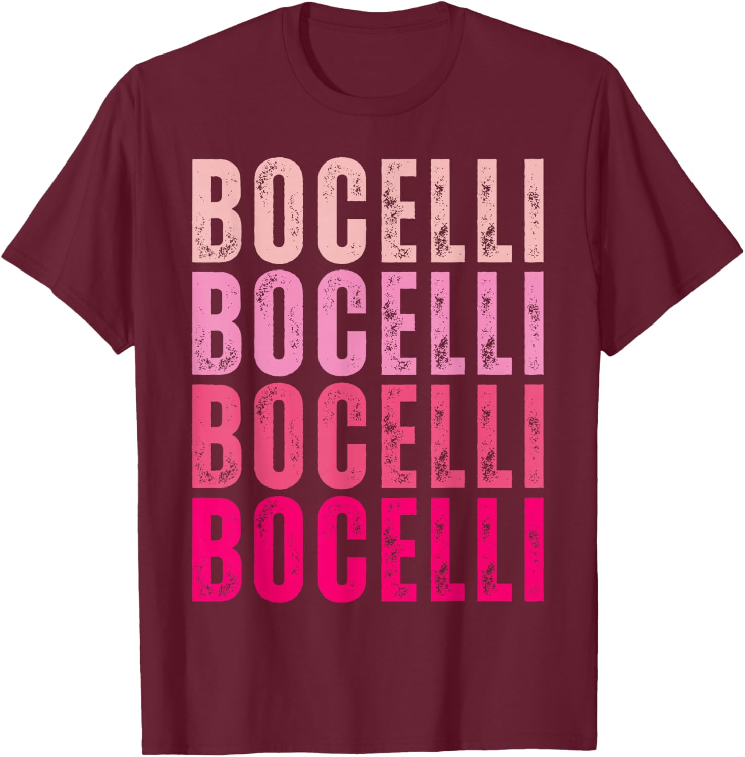 Vintage Bocelli Personalized Name I Love Bocelli T-Shirt - T-Shirt | Maroon