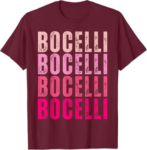 Vintage Bocelli Personalized Name I Love Bocelli T-Shirt - T-Shirt | Maroon
