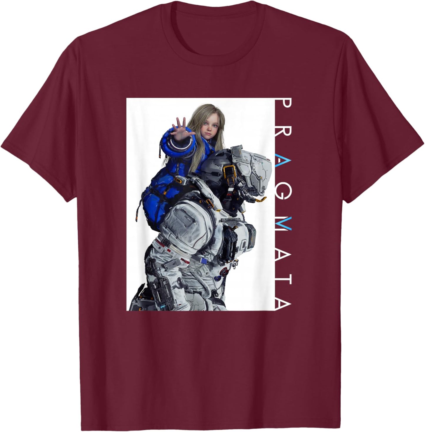 PRAGMATA Key Art FP T-Shirt - T-Shirt | Maroon