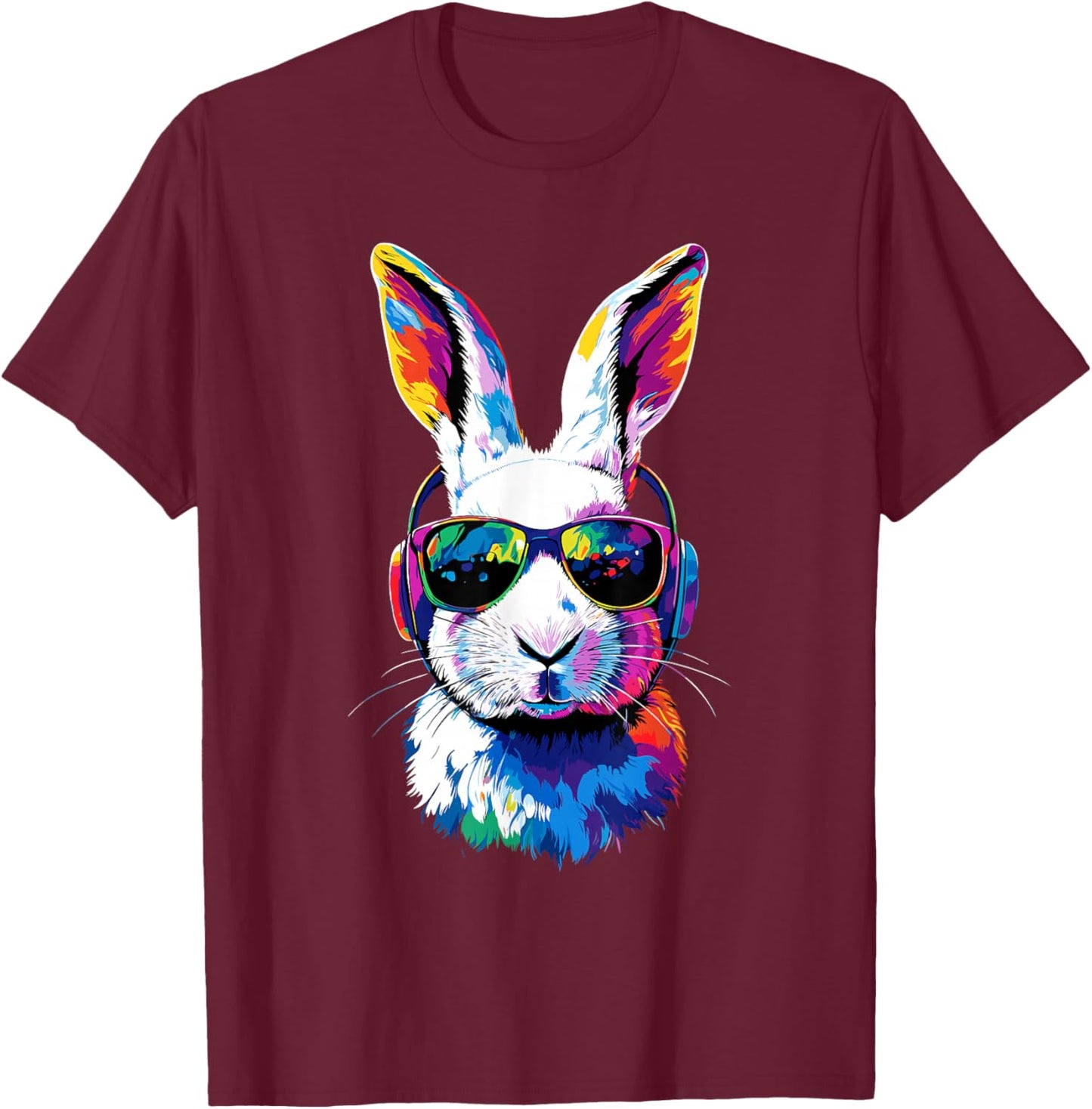 Rabbit Snow Hare Hare Fleece Hare White Rabbit T-Shirt - T-Shirt | Maroon