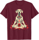 Dog Buddha Meditation Spiritual Yoga Buddhist Spirituality T-Shirt - T-Shirt | Maroon