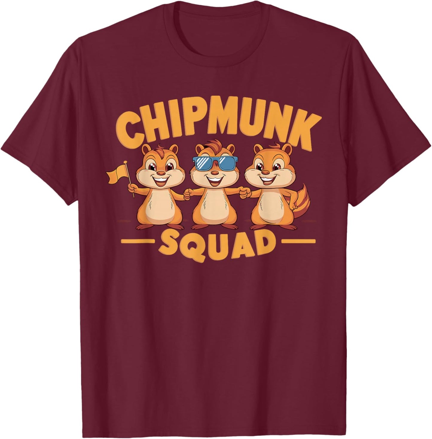 Chipmunk Squad Children's Chipmunk Lover Shirt T-Shirt - T-Shirt | Maroon