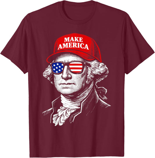 George Washington Make America T-Shirt - T-Shirt | Maroon