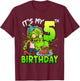 It's My 5th Birthday Zombie Lover 5 Year Old Boys Girls T-Shirt - T-Shirt | Maroon