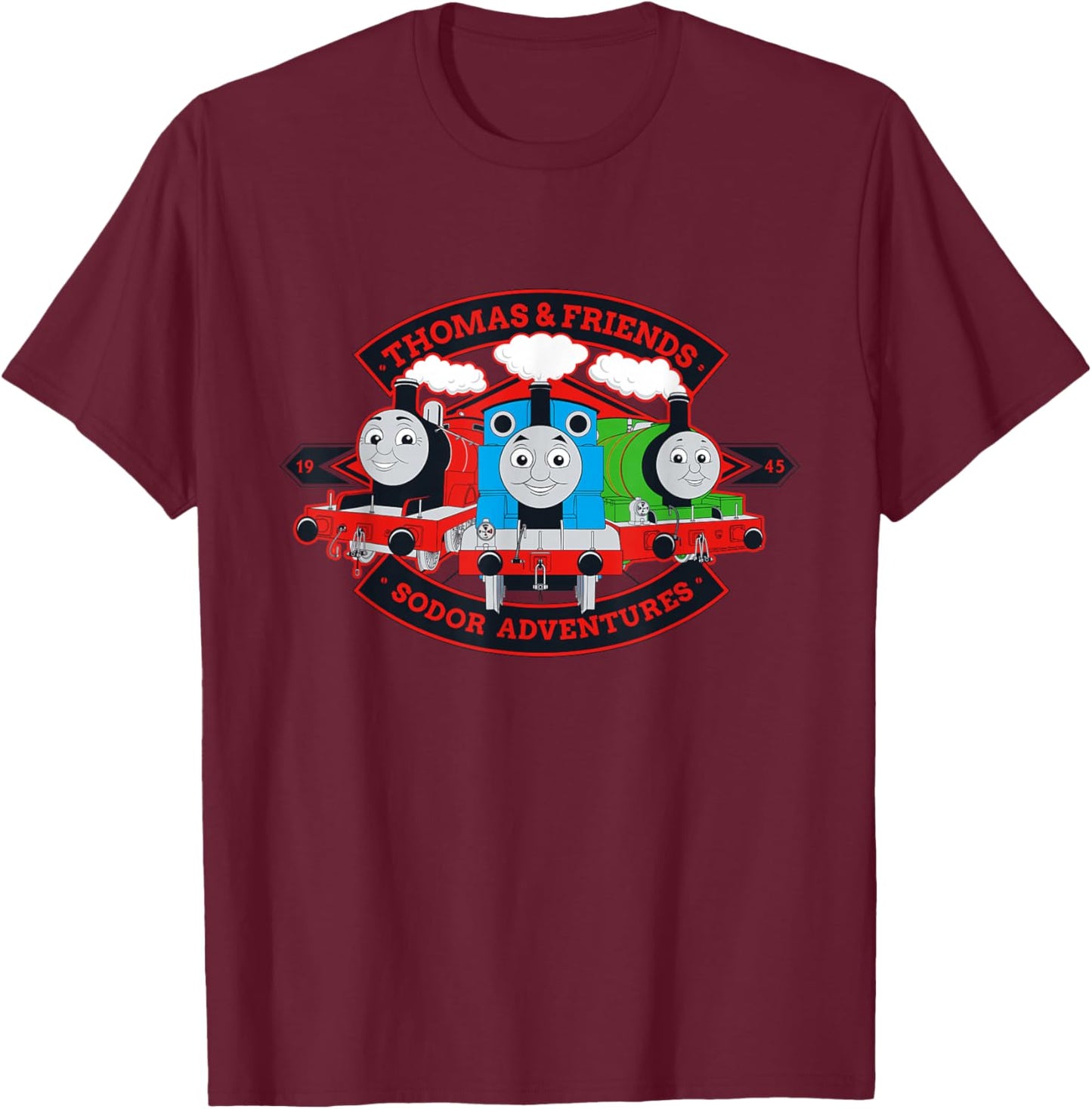 Thomas & Friends Sodor Adventures T-Shirt - T-Shirt | Maroon