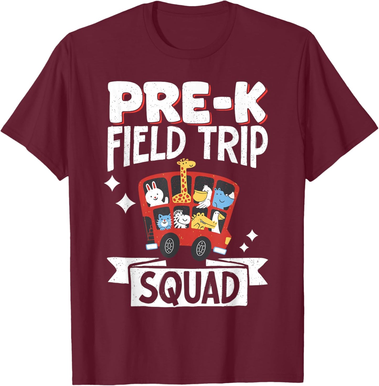Pre-K Field Trip Squad T-Shirt - T-Shirt | Maroon