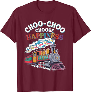 Trainspotting Railway Enthusiast Locomotive Lover Train T-Shirt - T-Shirt | Maroon