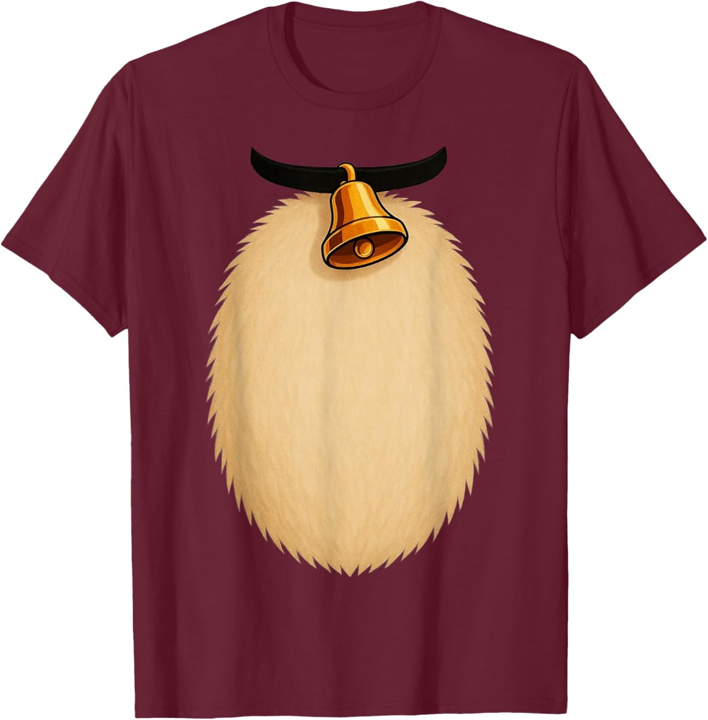 Reindeer Belly Costume Christmas Deer Women Men Kids T-Shirt - T-Shirt | Maroon