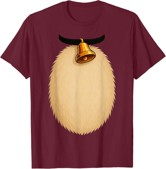 Reindeer Belly Costume Christmas Deer Women Men Kids T-Shirt - T-Shirt | Maroon