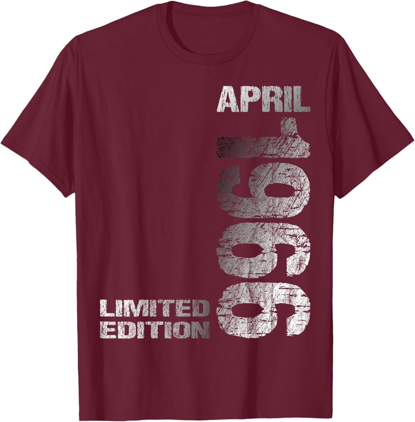 Limited Edition April 1966 Mann Frau 60. Geburtstag T-Shirt - T-Shirt | Maroon