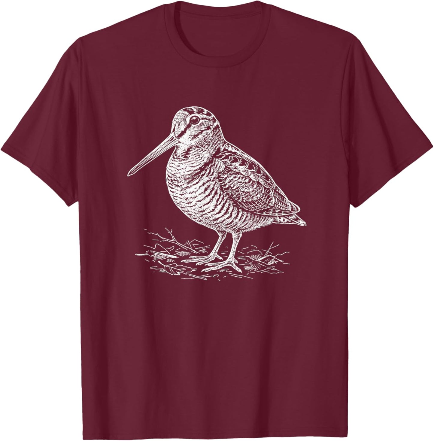Bécasse américaine Observation des Oiseaux Oiseaux Bécasses T-Shirt - T-Shirt | Maroon