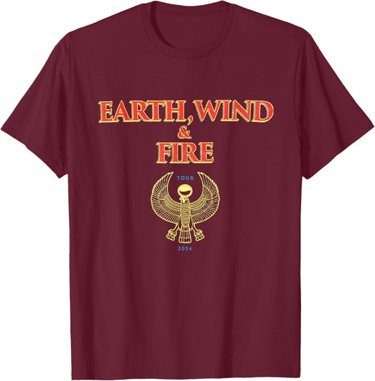Earth, Wind & Fire Crest T-Shirt - T-Shirt | Maroon