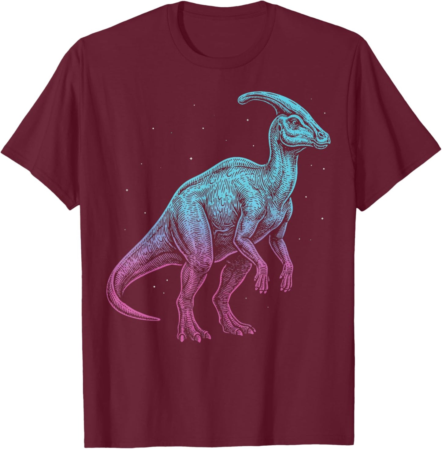 Parasaurolophus Illustration Parasaur T-Shirt - T-Shirt | Maroon