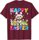 Maltipoo Dog Happy Easter Egg Hunt Bunny Ear Maltipoo Easter T-Shirt - T-Shirt | Maroon