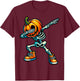 Dabbing Halloween Skeleton Boys Trick Treat Funny Pumpkin T-Shirt - T-Shirt | Maroon