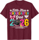 Little Miss Kindergarten Grad 2026 Girls Kids Graduation T-Shirt - T-Shirt | Maroon