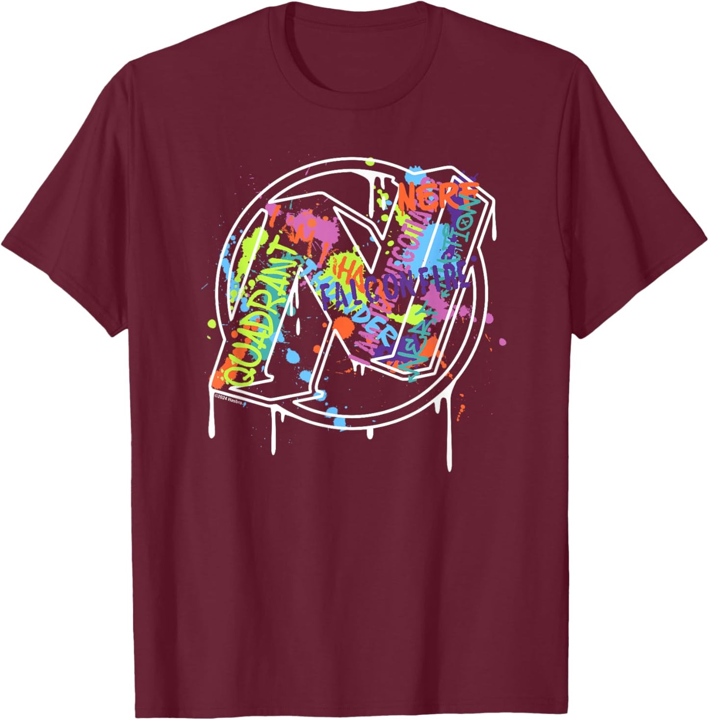 Nerf Graffiti Drips T-Shirt - T-Shirt | Maroon