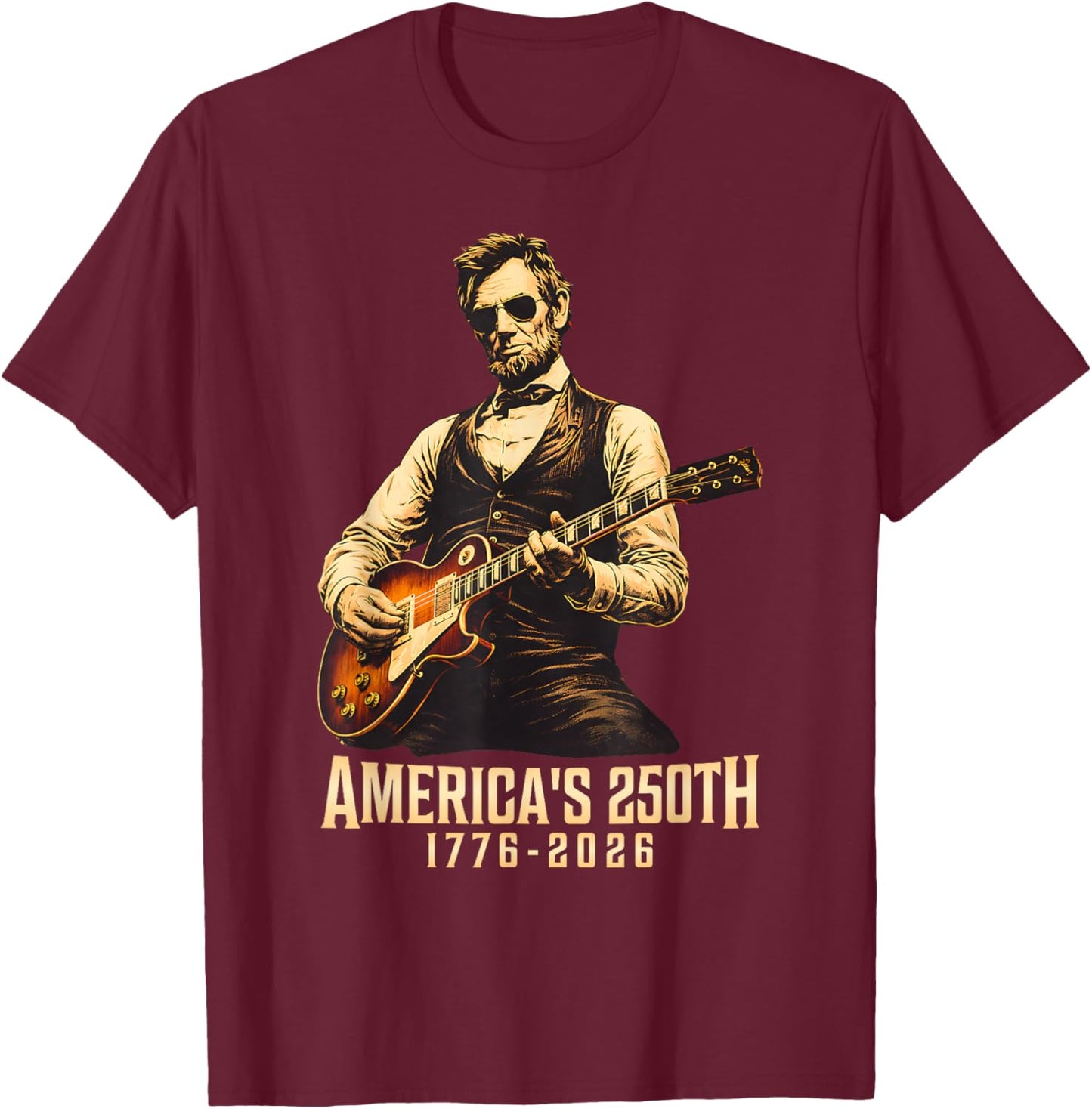 250 Years American 250th Anniversary USA Patriotic 4th July T-Shirt - T-Shirt | Maroon