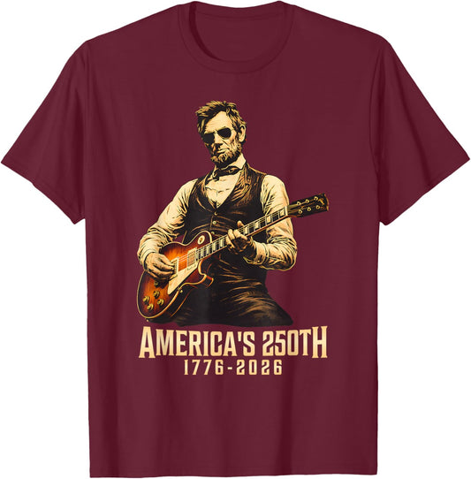 250 Years American 250th Anniversary USA Patriotic 4th July T-Shirt - T-Shirt | Maroon