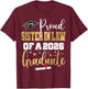 Proud Sister in Law of A Class 2026 Graduate 25 Graduation T-Shirt - T-Shirt | Maroon