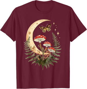 Fairycore Moth T-Shirt - T-Shirt | Maroon