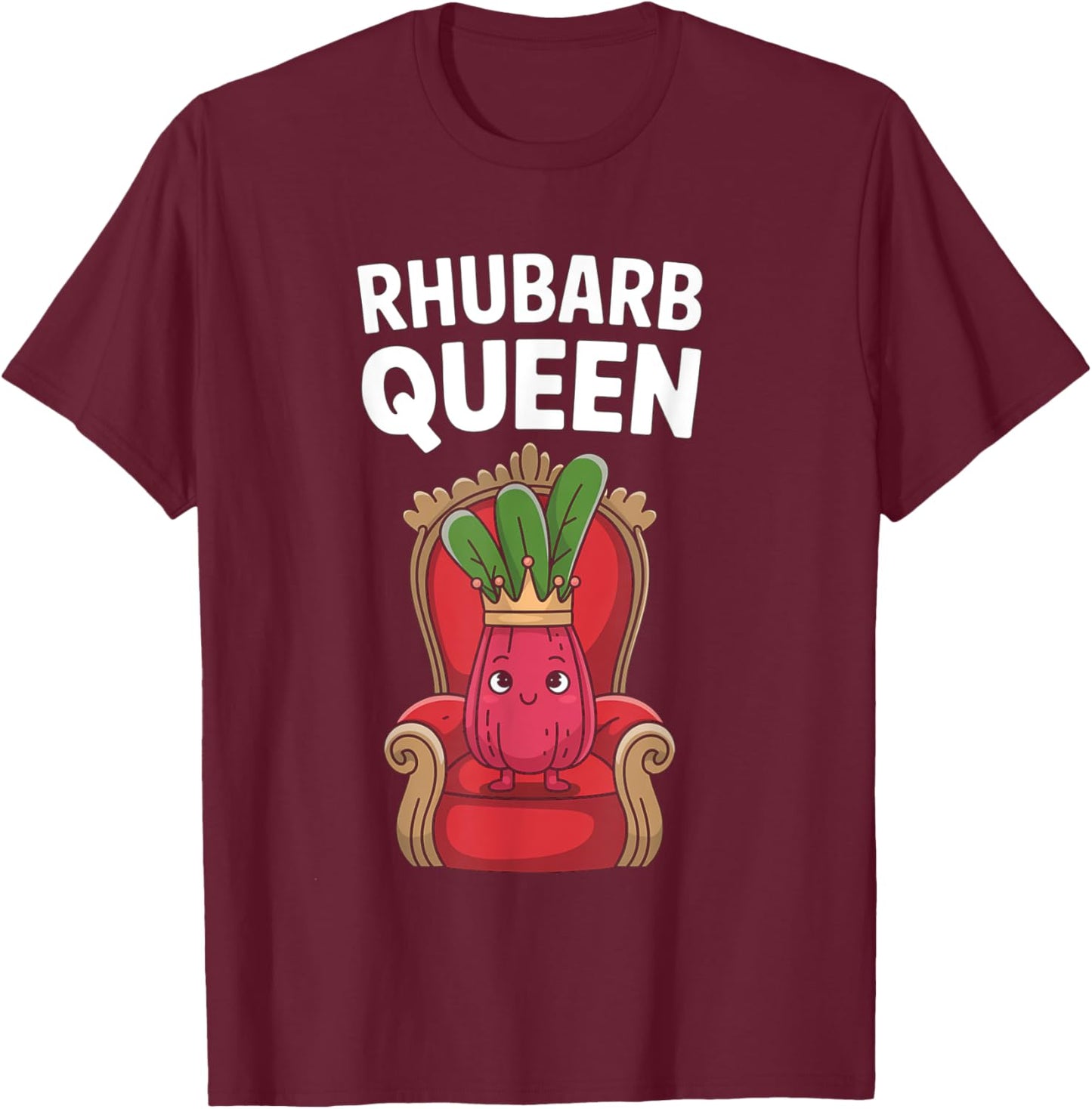 Rhubarb Queen T-Shirt - T-Shirt | Maroon