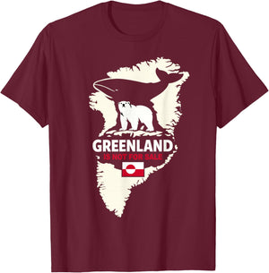 Greenland Denmark USA Whale Bear T-Shirt - T-Shirt | Maroon