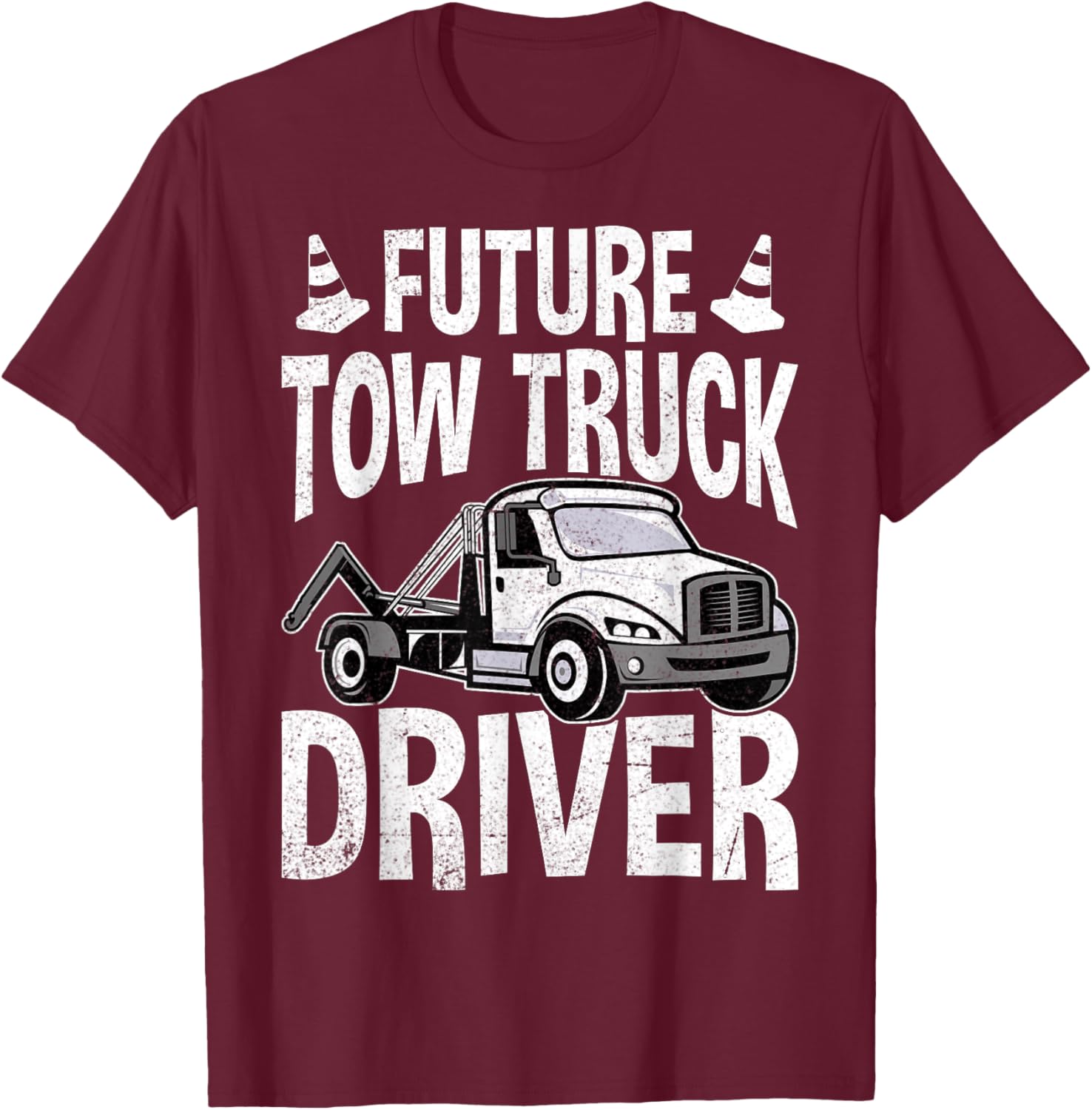 Tow Truck Driving Student - Future Tow Truck Driver Gifts T-Shirt - T-Shirt | Maroon